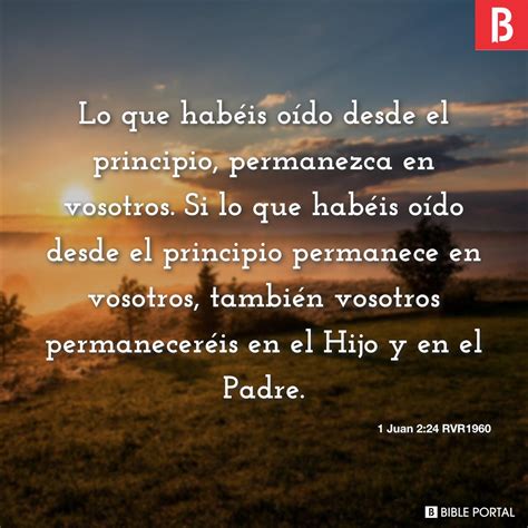 1 Juan 2:24 RVR1960 picture - Bible Image- Bible Portal