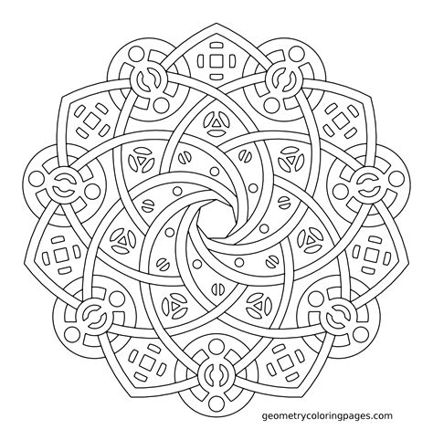Geometric Coloring Pages For Adults - Coloring Home