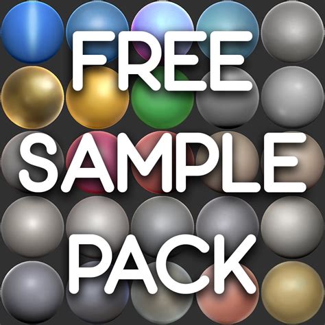 ZBrush Matcap Pack - FREE SAMPLE (25 materials)