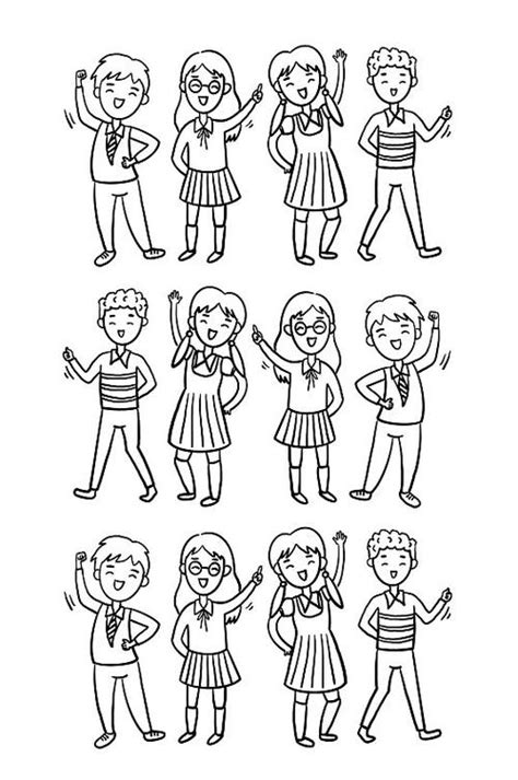 青少年简笔画 的图像结果