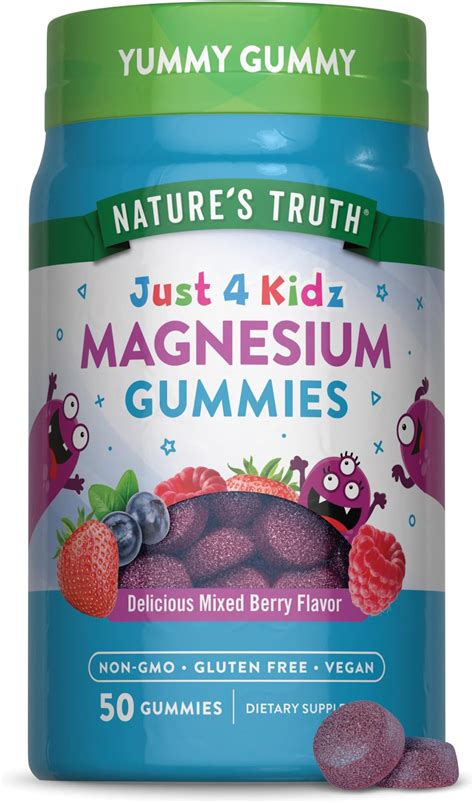 Amazon.com: Nature's Truth Magnesium Gummies for Kids | Glycinate ...