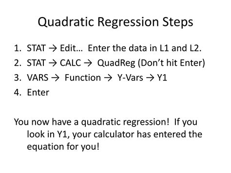 PPT - Quadratic Regression PowerPoint Presentation, free download - ID ...