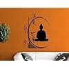 Buddha Wall Sticker Black Wall Decal for Home Size(59 * 76) cm : Amazon ...