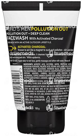 Ponds Men Pollution Out Face Wash 100 Gm - Uses, Side Effects, Dosage ...