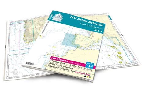 Pack de cartas NV Charts Atlas España ATL2 -Vigo a Gibraltar • Naval ...