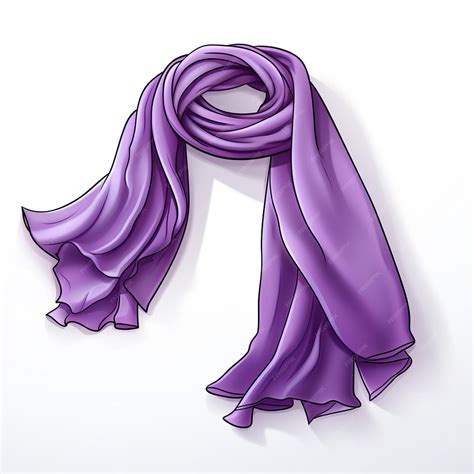 Premium Vector | Purple color scarf flat vector white background isolated