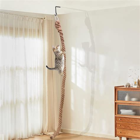 Amazon.com : Cat Climbing Rope - Wall/Ceiling Mounted Natural Jute ...