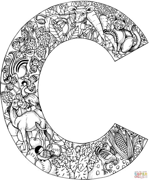 Collection of C Coloring Pages - Free Printable