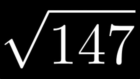 How to Simplify the Square Root of 147: sqrt(147) - YouTube
