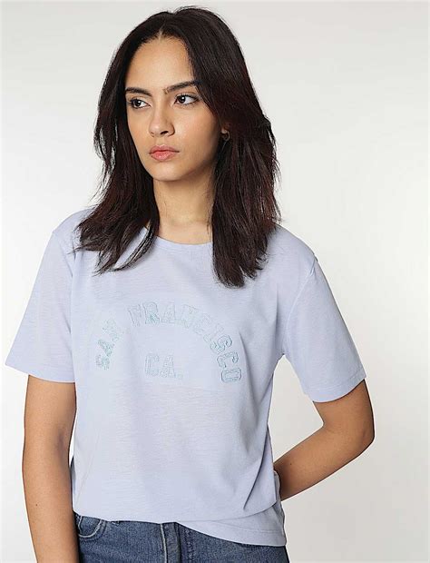 Buy Embroidered Round Neck Tshirt at Marks & Spencer