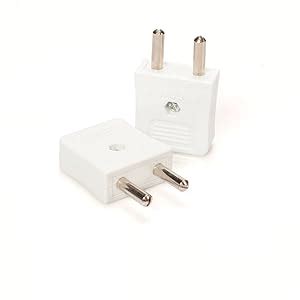 Buy Duravolt Polycarbonate 2 Pin Plug Top White (5.2 cm x 3.3 cm x 1.4 ...