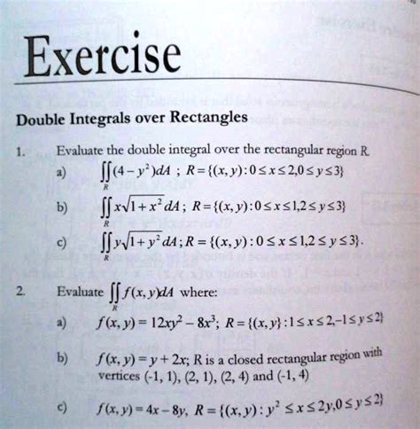 Image result for Double Integral Over a Rectangular Region Formula