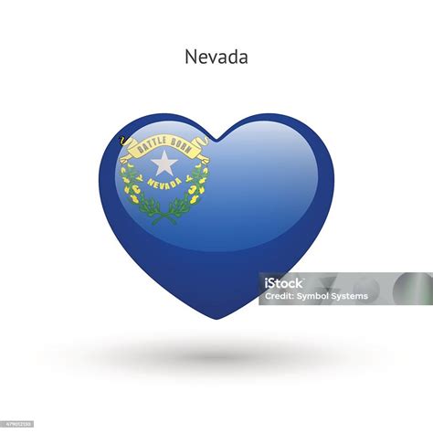 Love Nevada State Symbol Heart Flag Icon Stock Illustration - Download ...