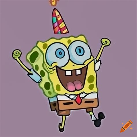 Spongebob wishing a happy birthday