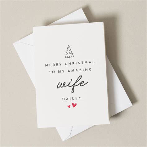 Personalised Wife Christmas Card By Paper Scene