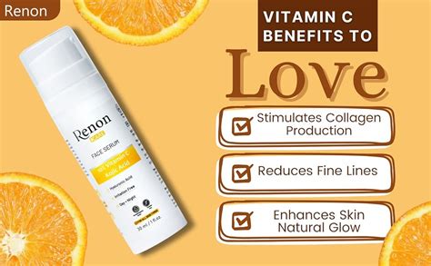 Renon 10% Vitamin C Face Serum | Kojic Acid Serum | Face Serum for Oily ...