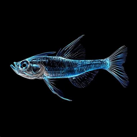Arafed fish with a skeleton like body and a tail | Premium AI-generated ...
