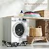 Lifelong Washing Machine Stand - Adjustable Metal Kitchen Trolley with ...