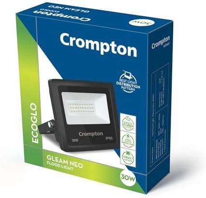 Crompton Gleam 30 Watt Outdoor Waterproof LED Flood Light | Wide Angle ...