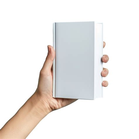 Hand holding blank book isolated on transparent background 45926529 PNG