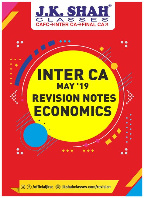 Inter-eco - CAFC INTER CA FINAL CA INTER CA ECONOMICS REVISION NOTES ...