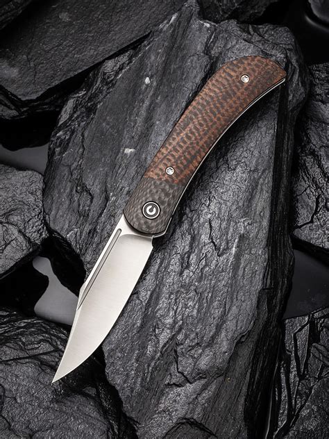 CIVIVI Knives C19010C-1 Appalachian Drifter II Front Flipper Knife 2.96" S35VN Satin Clip Point ...