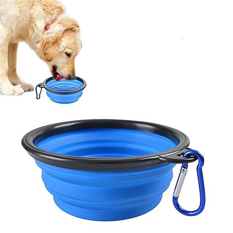 ANAB GI Collapsible Silicone Dog Bowl, Large Size, Foldable Expandable ...