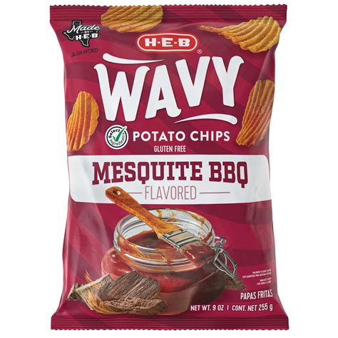 H-E-B Wavy Potato Chips - Mesquite BBQ, 9 oz | Central Market - Really ...