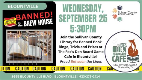 Banned at the Brew House! A Banned Books Week Event, 1323 Highway 394 ...