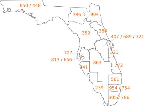 Image result for Area Code 407 Map