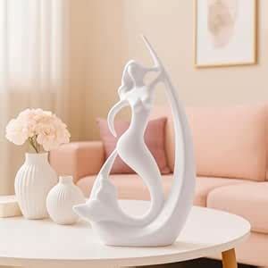 Buy ARTISANS ALLEY Mermaid Shape Ceramic Home Decor Statue - (Set of 1 ...