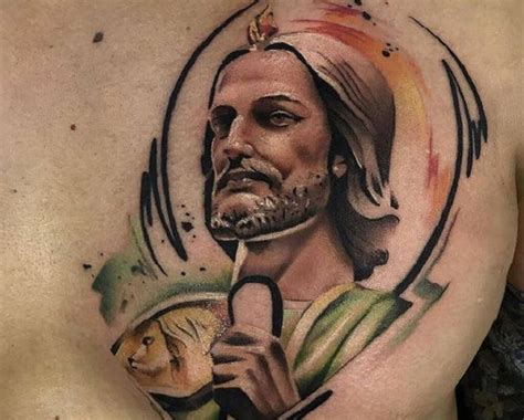 Tatuajes de San Judas Tadeo, varias ideas y su gran simbolismo