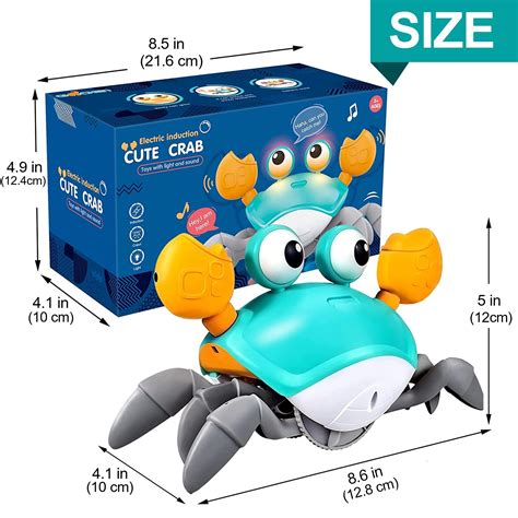 Buy Crawling Crab Baby Toy with Music and LED Light Up,Toddler ...