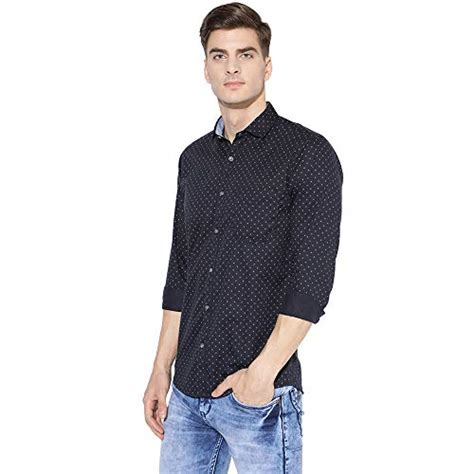 Buy V2 VALUE & VARIETY Men Full Sleeves Printed Semi Formal Shirt (Navy ...