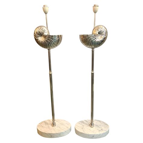 Pair of Unusual Architectural Lamps with Travertine Bases For Sale at ...