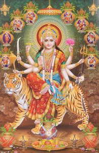 Beautiful poster | Gloss Lamination Printing | Goddess Maa Sherawali ji ...