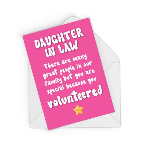 Funny Card for Daughter in Law - Funny Birthday Card - You're Special ...