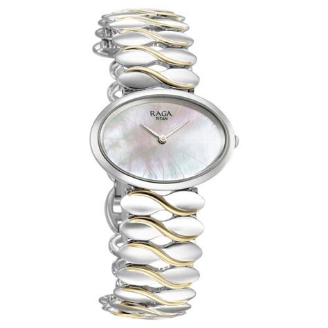 Buy Online Titan Raga Silver Quartz Analog Mother Of Pearl Dial ...