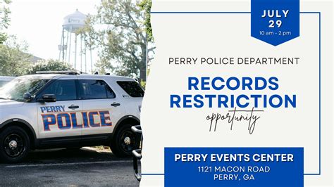 Perry Police Department Offers Record Restriction Opportunity | City of ...