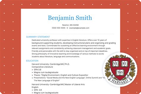 Harvard Resume: Format, Templates & Examples