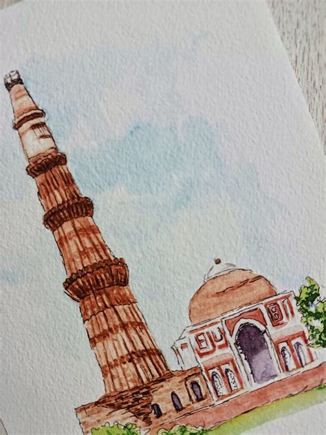 Qutub Minar Drawing