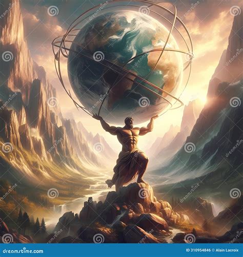 Greek mythology Atlas stock illustration. Illustration of strength ...
