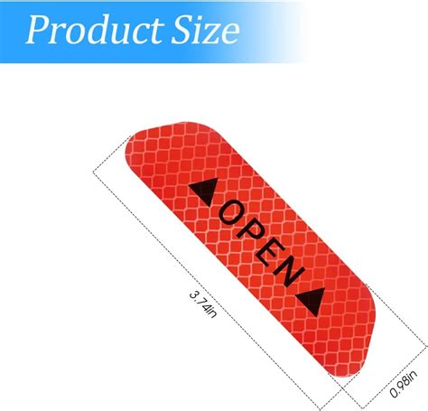Buy 4PCS Reflective Open Warning Stickers for Car Door, Night ...