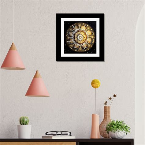 Beautiful Australian Aboriginal Artwork Gold White Mandala Art Design ...