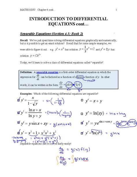 Calc 4 Vs Differential Equations at JENENGE blog