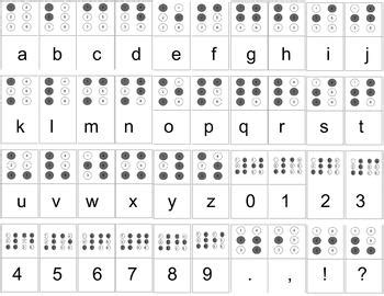 Free Printable Braille Alphabet Chart