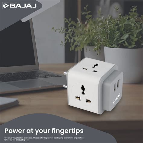 HERCULO CUBE 4 WAY WITH 2 USB PORT – Bajaj Electricals India