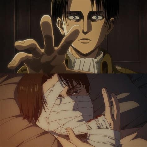 Levi Ackerman - oi oi oi Erwin scene and fingerless scene with Hanji Zoe. Attack on Titan Season ...