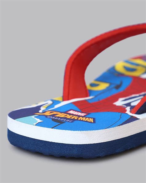 Spiderman Printed Navy Blue Flip-Flops For Kids Boys – Kidsville