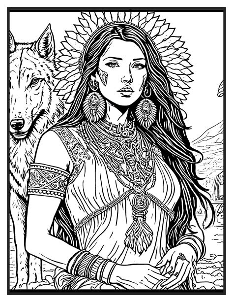Native American Women Coloring Pages [2025]